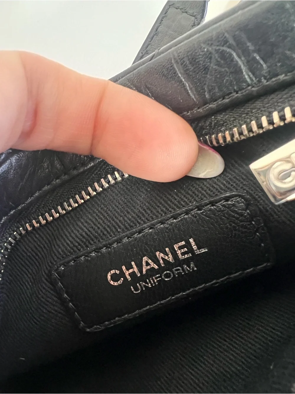 CHANEL Black Quilted Lambskin Crossbody with CC Turn-Lock